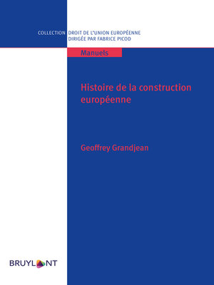 cover image of Histoire de la construction européenne